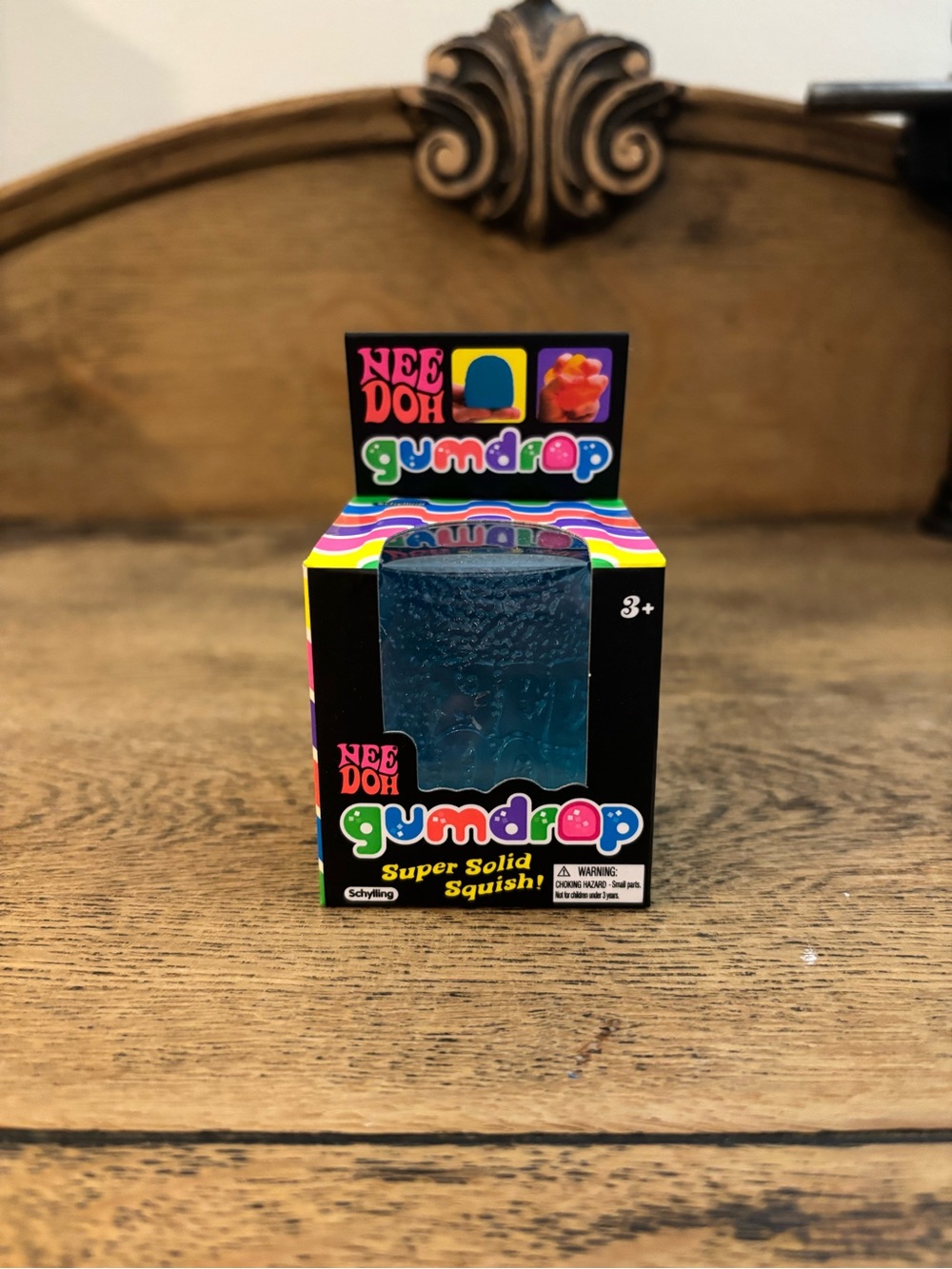 Nee Doh Gumdrop Super Solid Squish! Toy - Blue